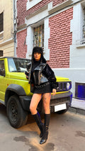 BIKER OVERSIZE ECOCUERO PITON