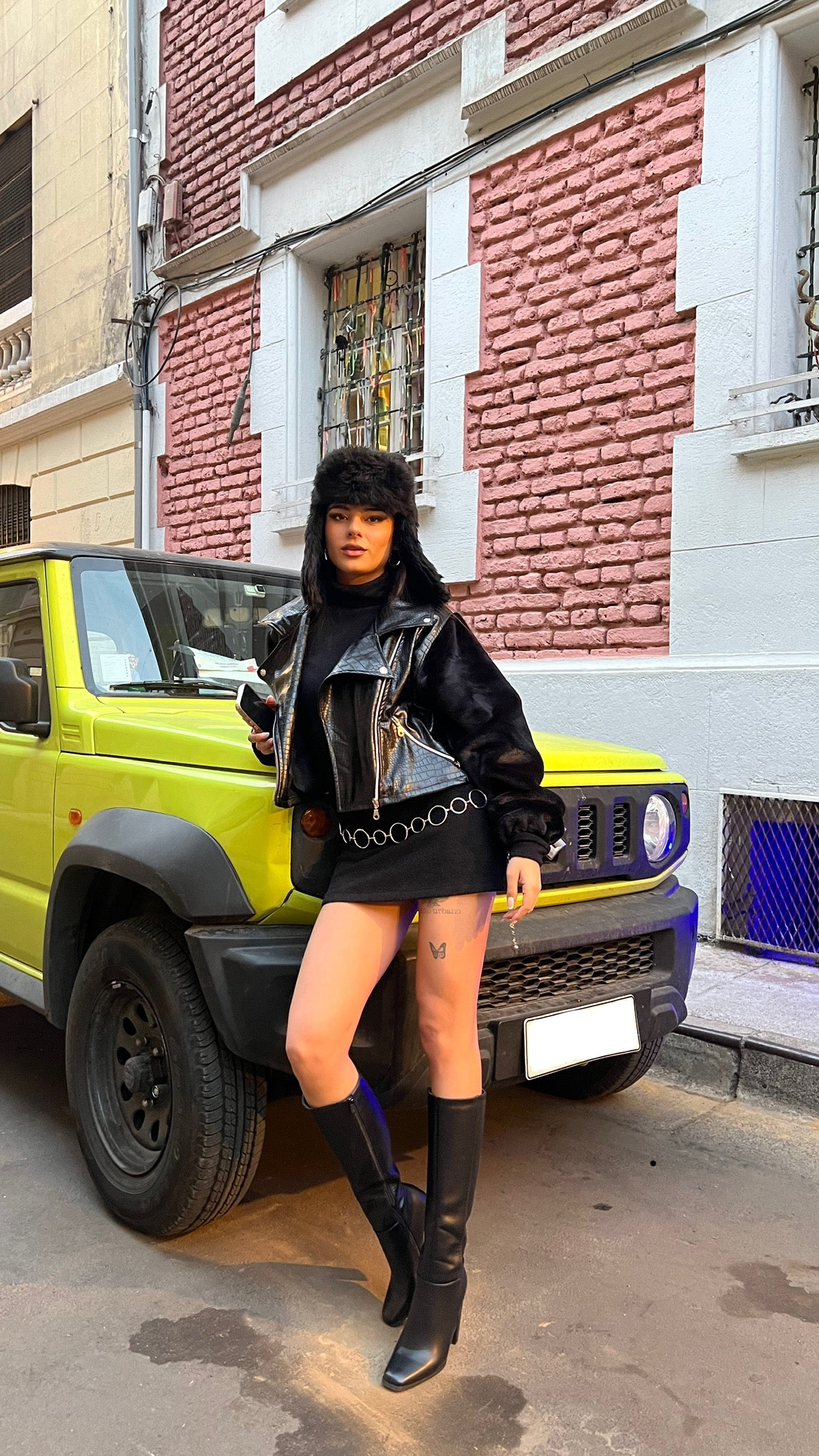 BIKER OVERSIZE ECOCUERO PITON