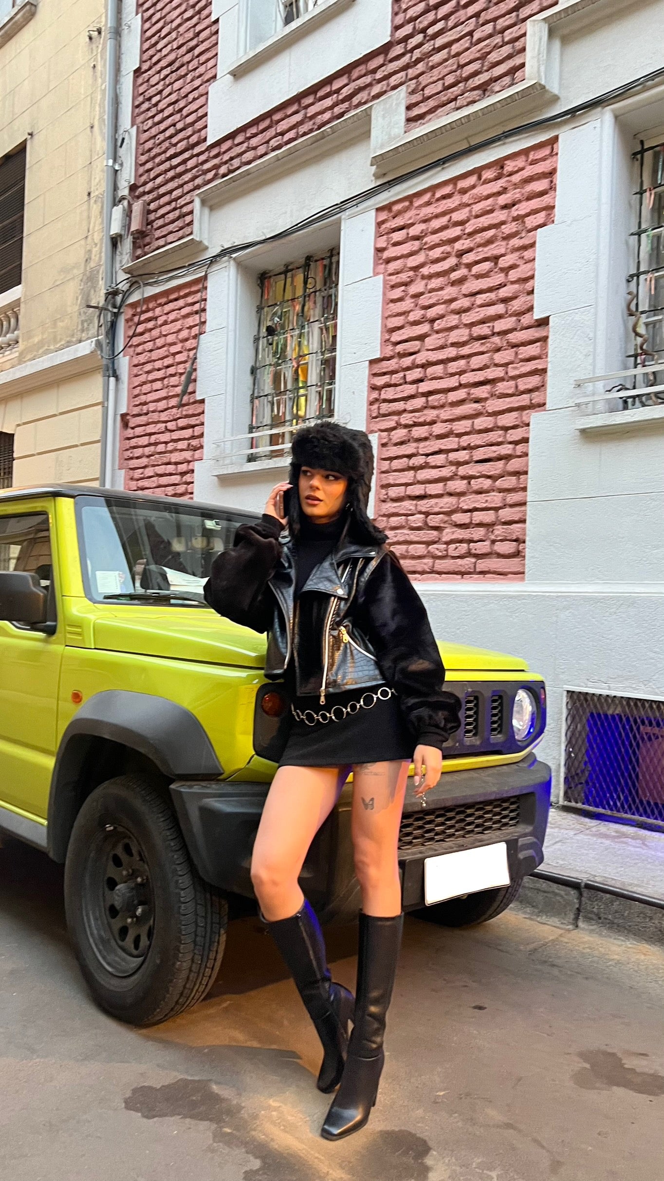 BIKER OVERSIZE ECOCUERO PITON