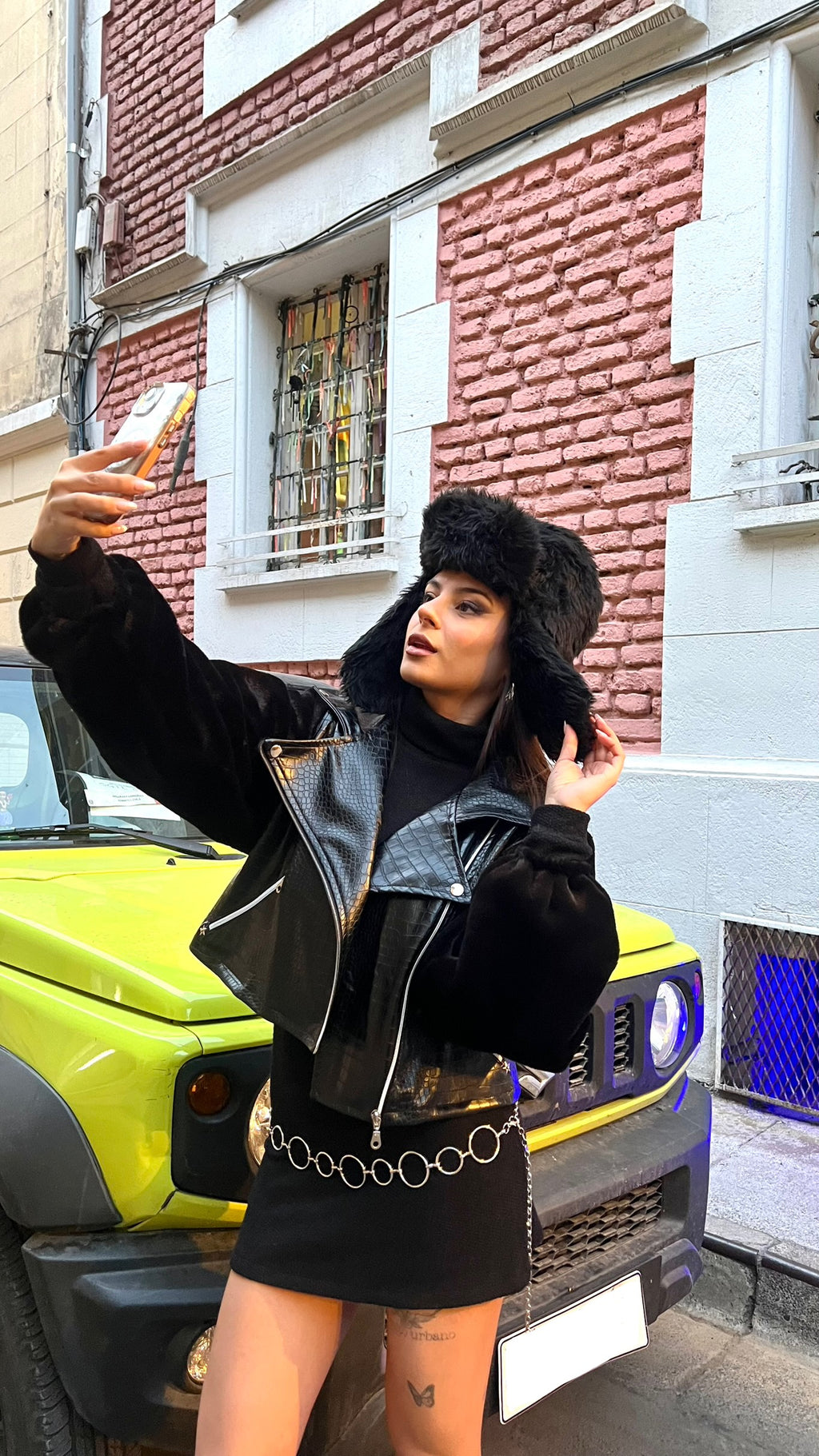 BIKER OVERSIZE ECOCUERO PITON